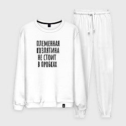 Костюм хлопковый мужской Племенная козлятина, цвет: белый