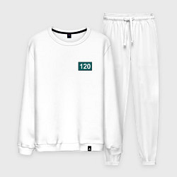 Костюм хлопковый мужской Игрок - 120, цвет: белый