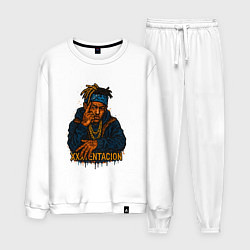 Костюм хлопковый мужской XXXTentacion думает, цвет: белый