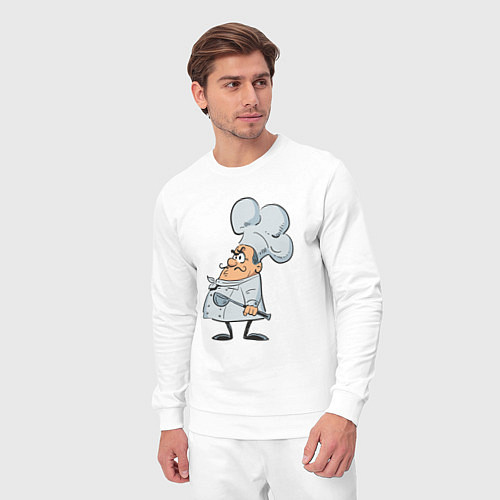 Мужской костюм Мистер шеф / Белый – фото 3