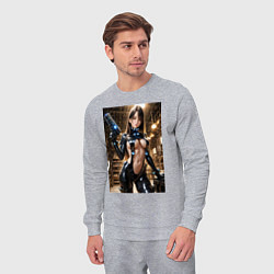 Костюм хлопковый мужской Рэйка Шимохира в костюме Gantz:O, цвет: меланж — фото 2