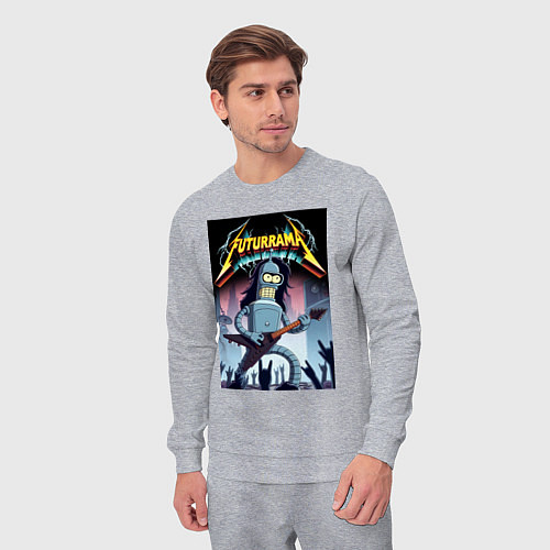 Мужской костюм Рок гитарист Бендер из группы Футурама / Меланж – фото 3