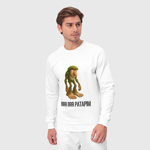 Мужской костюм Brr Brr Patapim Brainrot / Белый – фото 3