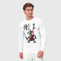 Костюм хлопковый мужской Bender bending robot with katana - samurai, цвет: белый — фото 2