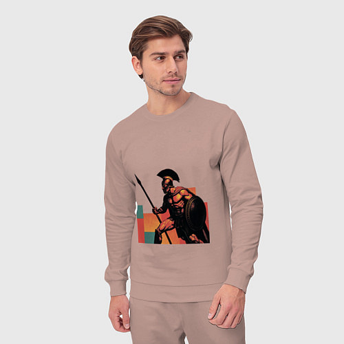 Мужской костюм Спартанец поп-арт / Пыльно-розовый – фото 3