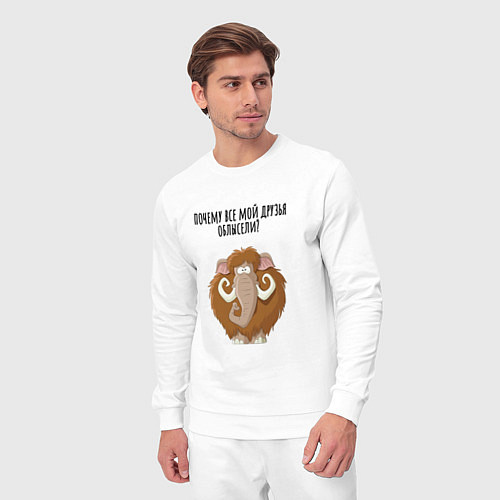 Мужской костюм Мамонт папа / Белый – фото 3