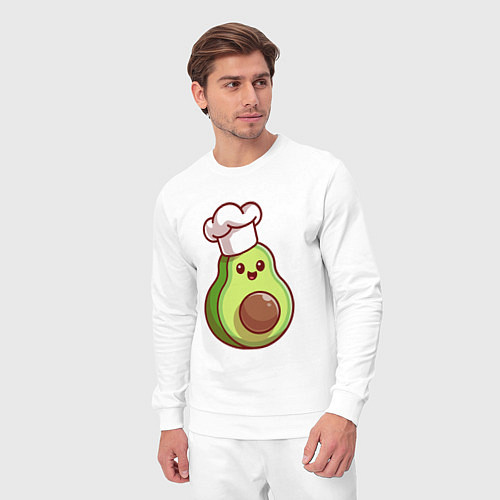 Мужской костюм Повар авокадо / Белый – фото 3