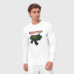 Костюм хлопковый мужской Болтер, цвет: белый — фото 2