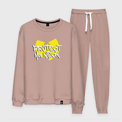 Костюм хлопковый мужской Protect ya neck Wu-Tang, цвет: пыльно-розовый