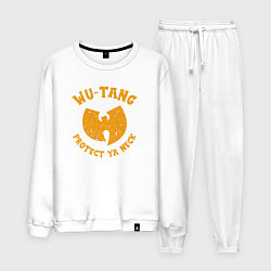 Костюм хлопковый мужской Wu-Tang protect ya neck, цвет: белый