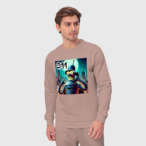 Мужской костюм Бендермен оператор службы спасения / Пыльно-розовый – фото 3