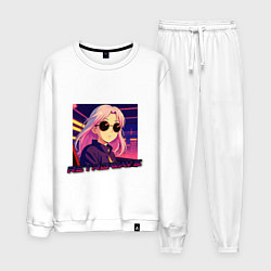 Мужской костюм Ретровейв аниме девушка