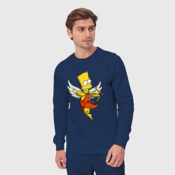 Костюм хлопковый мужской Bart Simpson Cupid, цвет: тёмно-синий — фото 2