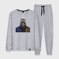 Костюм хлопковый мужской Саб-зиро и Скорпион, цвет: меланж