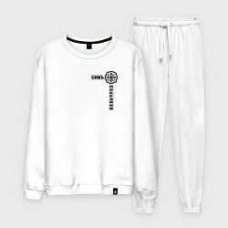 Мужской костюм Симъ победиши узорный текст