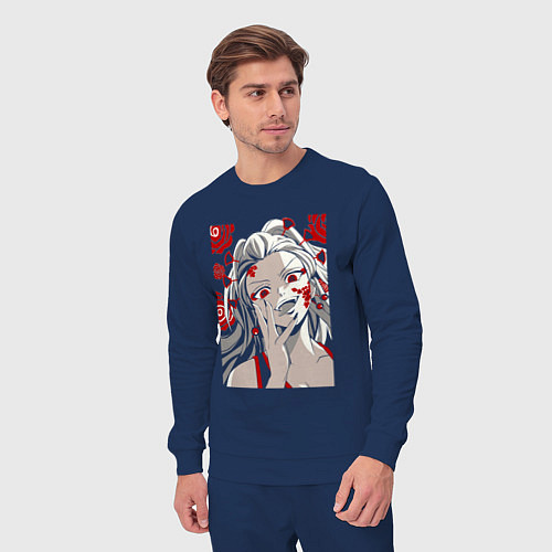 Мужской костюм Клинок, рассекающий демонов Даки / Тёмно-синий – фото 3