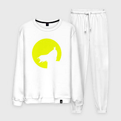 Костюм хлопковый мужской Batman circle, цвет: белый