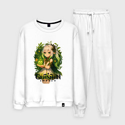 Костюм хлопковый мужской Нахида из Genshin Impact, цвет: белый