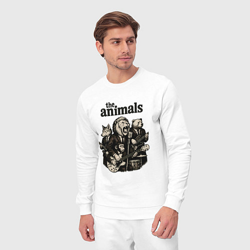 Мужской костюм The animals группа из зверей / Белый – фото 3