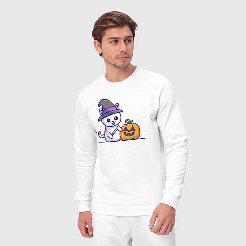 Мужской костюм Cat pumpkin / Белый – фото 3