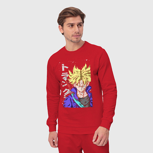 Мужской костюм Драконий жемчуг Транкс из будущего / Красный – фото 3