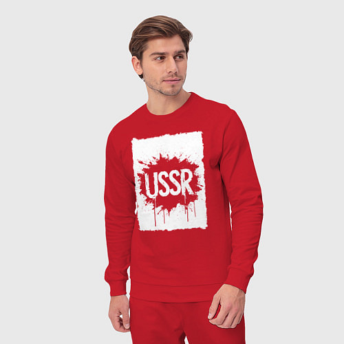 Мужской костюм СССР в стиле граффити / Красный – фото 3