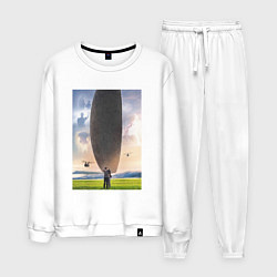 Костюм хлопковый мужской Прибытие, цвет: белый