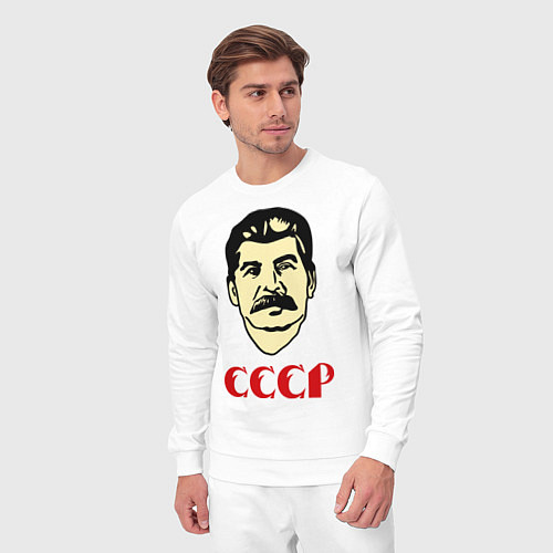 Мужской костюм Сталин: СССР / Белый – фото 3