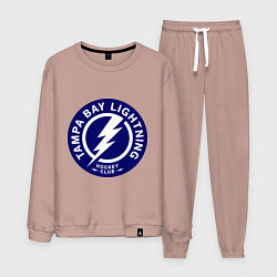 Костюм хлопковый мужской HC Tampa Bay Lightning, цвет: пыльно-розовый