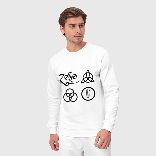 Мужской костюм Led Zeppelin: symbols / Белый – фото 3