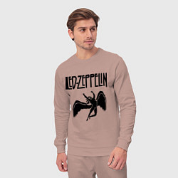 Костюм хлопковый мужской Led Zeppelin, цвет: пыльно-розовый — фото 2