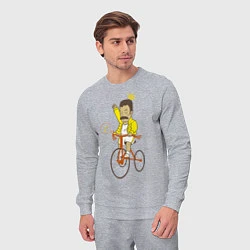 Костюм хлопковый мужской Фредди на велосипеде, цвет: меланж — фото 2