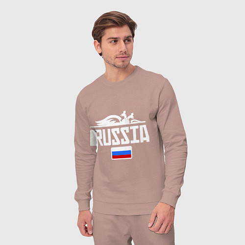 Мужской костюм Russia / Пыльно-розовый – фото 3