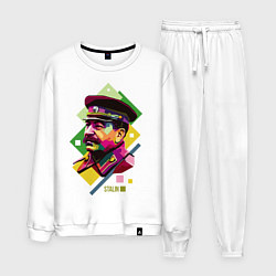 Костюм хлопковый мужской Stalin Art, цвет: белый