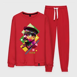 Костюм хлопковый мужской Stalin Art, цвет: красный