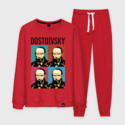 Костюм хлопковый мужской Dostoevsky, цвет: красный