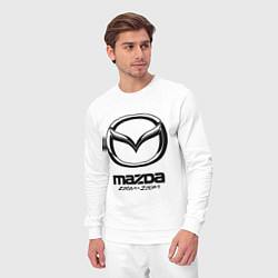 Костюм хлопковый мужской Mazda Zoom-Zoom, цвет: белый — фото 2
