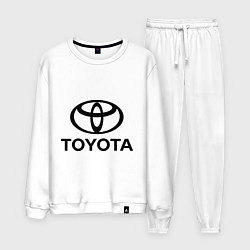 Костюм хлопковый мужской Toyota Logo, цвет: белый