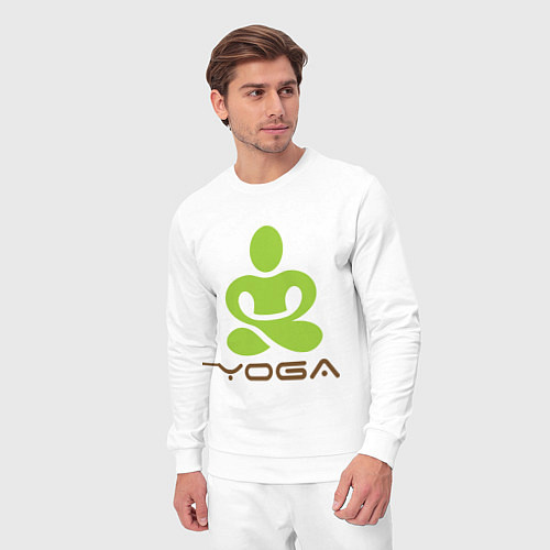 Мужской костюм Йога - это здоровье / Белый – фото 3
