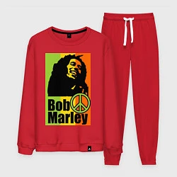 Костюм хлопковый мужской Bob Marley: Jamaica, цвет: красный