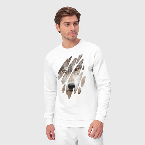 Мужской костюм Волк - моё второе Я / Белый – фото 3