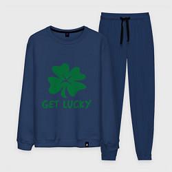 Костюм хлопковый мужской Get lucky, цвет: тёмно-синий