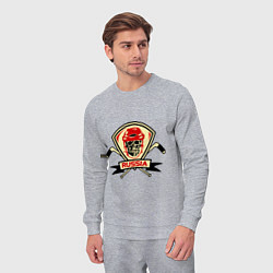 Костюм хлопковый мужской Hockey Russia, цвет: меланж — фото 2