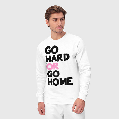 Мужской костюм Go hard or go home / Белый – фото 3