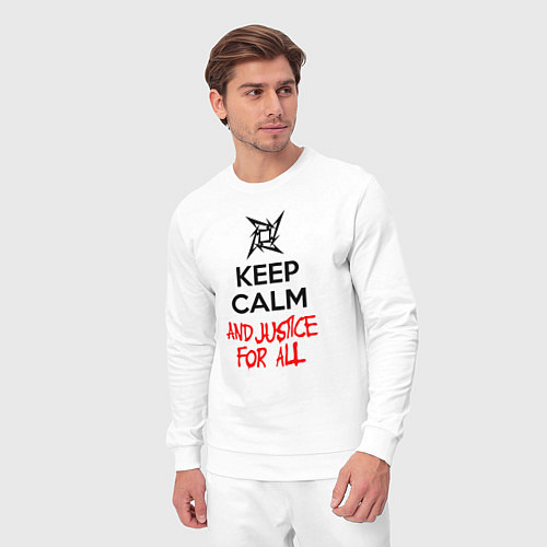 Мужской костюм Keep Calm & Justice For All / Белый – фото 3