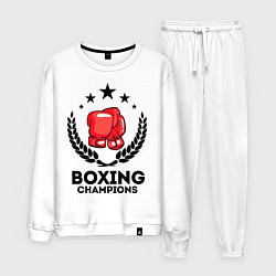 Костюм хлопковый мужской Boxing Champions, цвет: белый