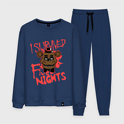 Костюм хлопковый мужской I Survived Five Night, цвет: тёмно-синий
