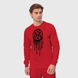 Костюм хлопковый мужской Volkswagen, цвет: красный — фото 2