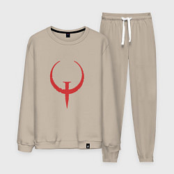 Костюм хлопковый мужской Quake, цвет: миндальный