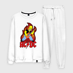 Костюм хлопковый мужской AC/DC Homer, цвет: белый